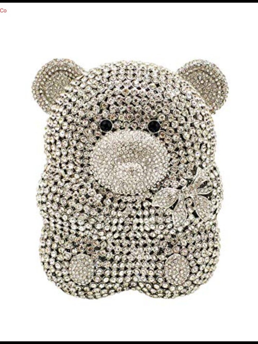 Bear Crystal Clutch Purses Evening Bag Rhinestone Formal Handbag